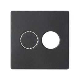 82082-38 Накладка на аудиорозетку для подключения двух аудиоколонок, S82, S82N, графит Simon