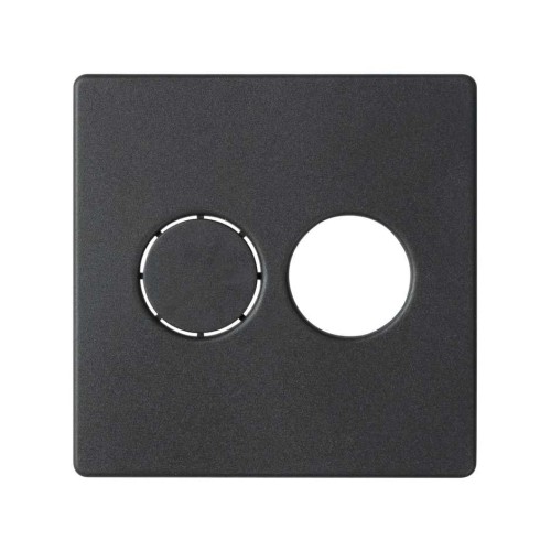 82082-38 Накладка на аудиорозетку для подключения двух аудиоколонок, S82, S82N, графит Simon
