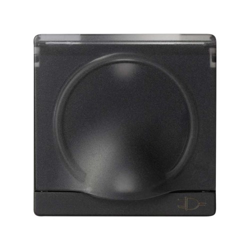 82090-38 Накладка с крышкой с защитными шторками для двухполюсной розетки с заземляющим контактом, S82, S82N, Simon