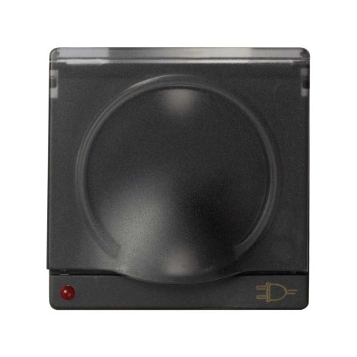 82099-38 Накладка с крышкой с защитными шторками и индикатором сети для двухполюсной розетки с заземляющим ко Simon