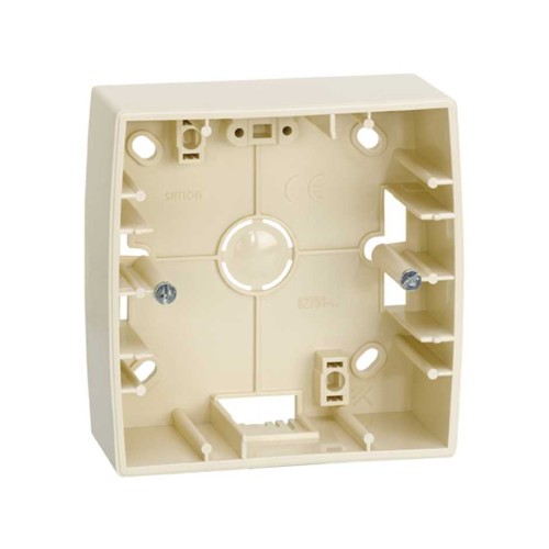 82751-31 Монтажная коробка для накладного монтажа, 1 пост, 89х89х37мм, S82, S82N, слоновая кость Simon