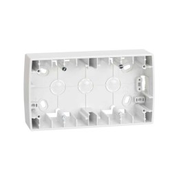 82760-30 Монтажная коробка для накладного монтажа, 2 поста, 158х89х27мм, S82, S82N, белый Simon