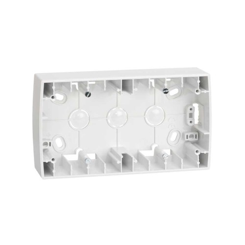 82761-30 Монтажная коробка для накладного монтажа, 2 поста, 158х89х37мм, S82, S82N, белый Simon