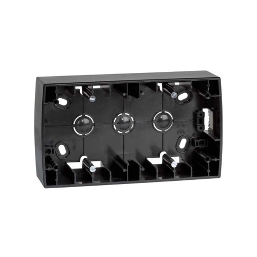 82761-38 Монтажная коробка для накладного монтажа, 2 поста, 158х89х37мм, S82, S82N, графит Simon