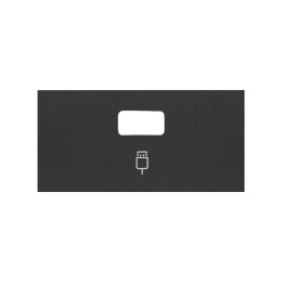 Накладка розетки USB черный матовый Simon 100, 10001091-238