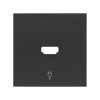 Накладка розетки HDMI черный матовый Simon 100, 10001094-238
