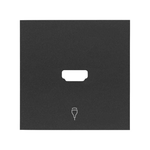 Накладка розетки HDMI черный матовый Simon 100, 10001094-238