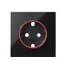 Накладка розетки Schuko UPS черный глянец Simon 100, 1 пост, 10000037-138