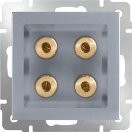 WL06-AUDIOx4 Акустическая розетка (серебряный) Antik Werkel a030816