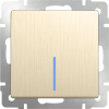 W1112110 Выключатель одноклавишный проходной с подсветкой (шампань рифленый) Antik Werkel a051412