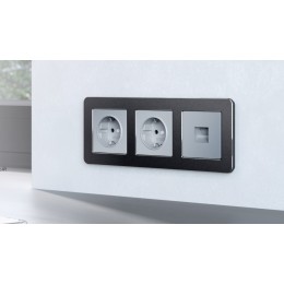 W0042608 Рамка на 4 поста (черная) Platinum Werkel a059219