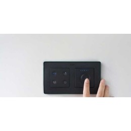 82050-38 Накладка на проходной светорегулятор с подсветкой, S82, S82N, графит Simon