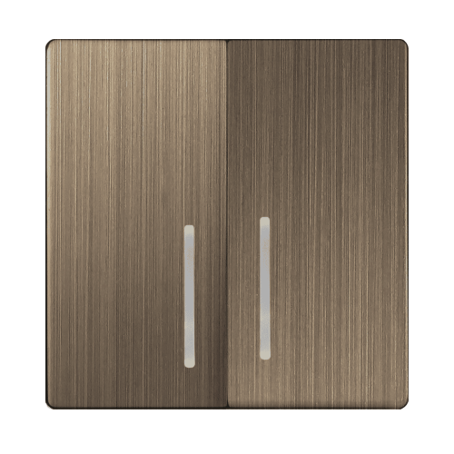 WL12-SW-2G-LED-CP Набор клавиш для выключателя двухклавишного с подсветкой (бронзовый) Antik Werkel a037209 a051067