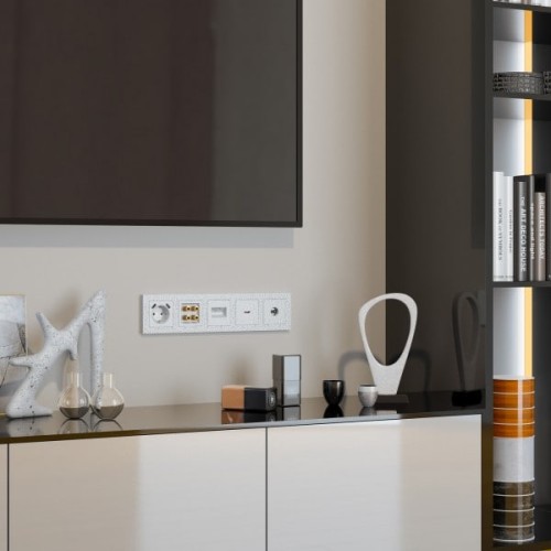 W1285001 Акустическая розетка (белый) Hammer Werkel a052011