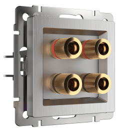 WL09-AUDIOx4 Акустическая розетка (cеребряный рифленый) Antik Werkel a035637 a051351