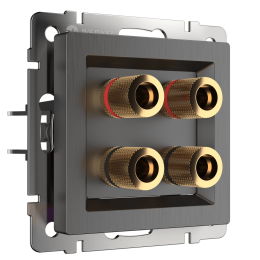 WL04-AUDIOx4 Акустическая розетка (графит рифленый) Antik Werkel a046595 a050752