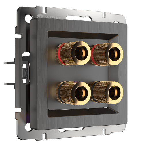 WL04-AUDIOx4 Акустическая розетка (графит рифленый) Antik Werkel a046595 a050752