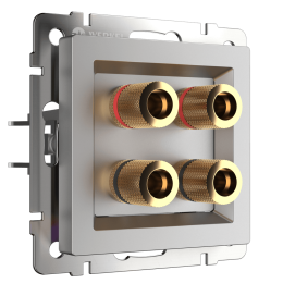 WL06-AUDIOx4 Акустическая розетка (серебряный) Antik Werkel a030816