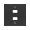 Накладка розетки 2xUSB цвета черный матовый Simon 100,10001090-238