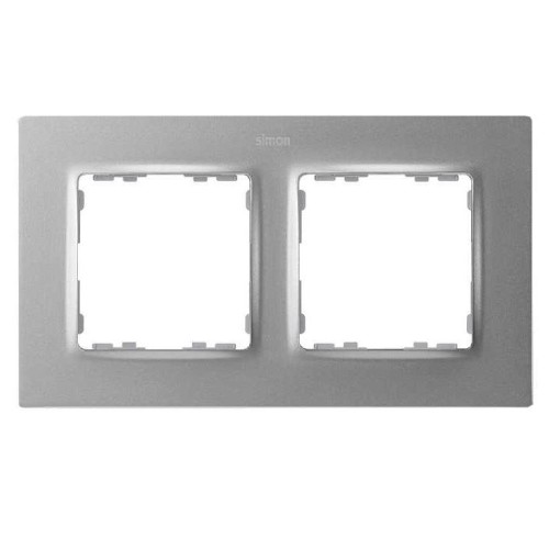 Рамка на 2 поста  холодный алюминий Simon 82 Concept 8200627-093