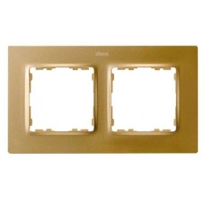 Рамка на 2 поста матовое золото Simon 82 Concept 8200627-095 Рамка на 2 поста матовое золото Simon 82 Concept 8200627-095