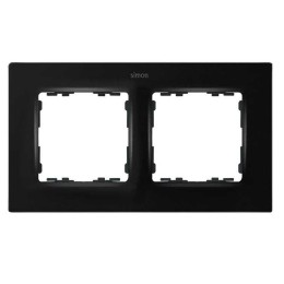 Рамка на 2 поста черный матовый   Simon 82 Concept 8200627-098