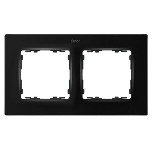 Рамка на 2 поста черный матовый   Simon 82 Concept 8200627-098