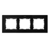 Рамка на 3 поста черный матовый  Simon 82 Concept 8200637-098