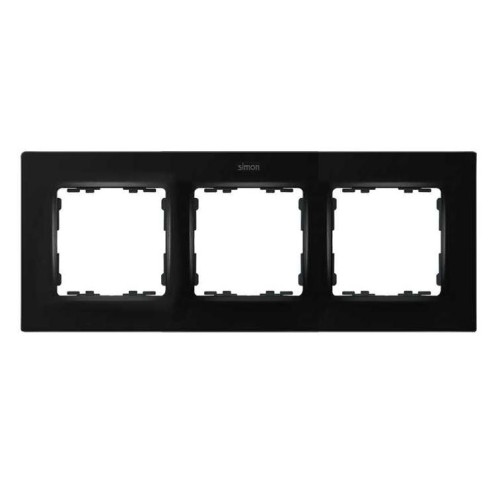 Рамка на 3 поста черный матовый  Simon 82 Concept 8200637-098
