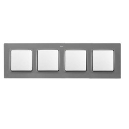 Рамка на 4 поста серый матовый  Simon 82 Concept 8200647-092
