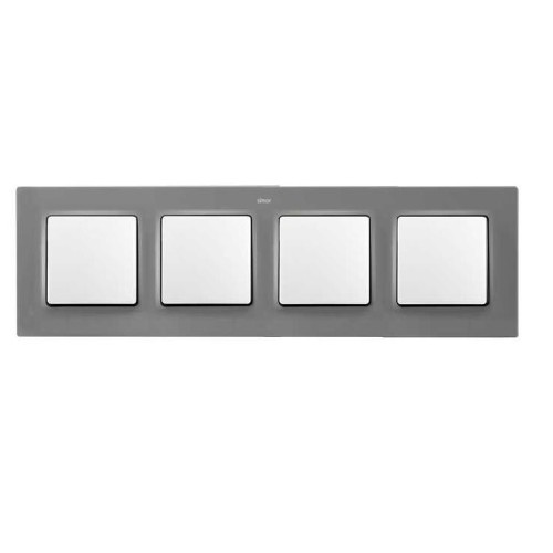 Рамка на 4 поста серый матовый  Simon 82 Concept 8200647-092