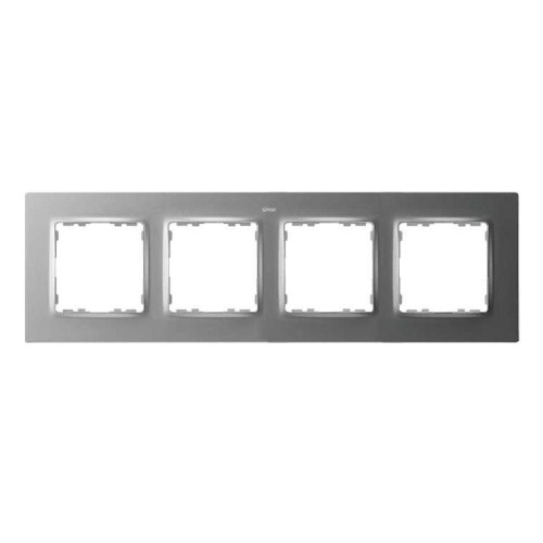 Рамка на 4 поста  холодный алюминий Simon 82 Concept 8200647-093