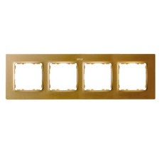 Рамка на 4 поста матовое золото Simon 82 Concept 8200647-095 Рамка на 4 поста матовое золото Simon 82 Concept 8200647-095