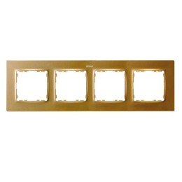 Рамка на 4 поста  матовое золото Simon 82 Concept 8200647-095