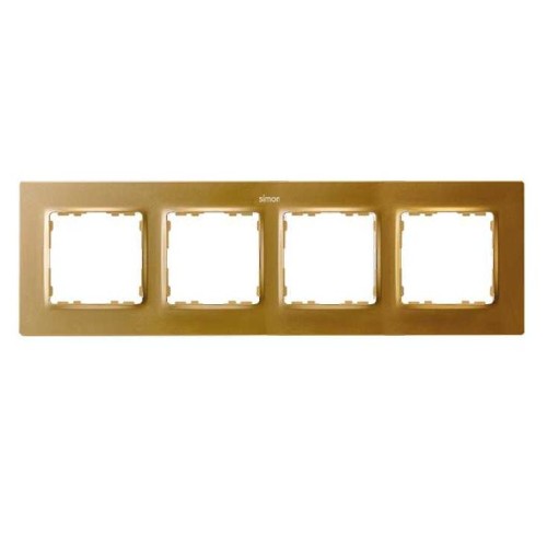 Рамка на 4 поста  матовое золото Simon 82 Concept 8200647-095