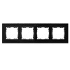 Рамка на 4 поста черный матовый  Simon 82 Concept 8200647-098