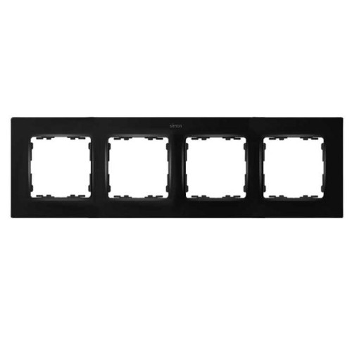 Рамка на 4 поста черный матовый  Simon 82 Concept 8200647-098