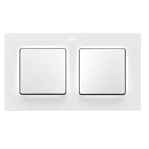 Рамка на 2 поста белый матовый  Simon 82 Concept 8200627-090