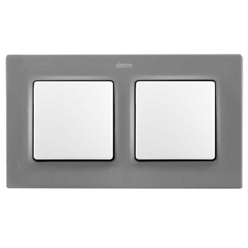 Рамка на 2 поста серый матовый  Simon 82 Concept 8200627-092