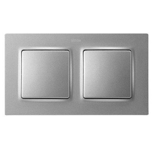 Рамка на 2 поста  холодный алюминий Simon 82 Concept 8200627-093