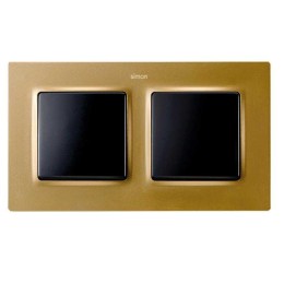 Рамка на 2 поста  матовое золото Simon 82 Concept 8200627-095
