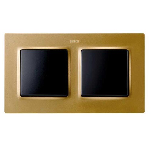 Рамка на 2 поста  матовое золото Simon 82 Concept 8200627-095