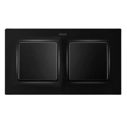 Рамка на 2 поста черный матовый   Simon 82 Concept 8200627-098