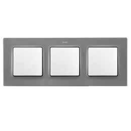 Рамка на 3 поста серый матовый  Simon 82 Concept 8200637-092