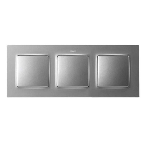 Рамка на 3 поста  холодный алюминий Simon 82 Concept 8200637-093