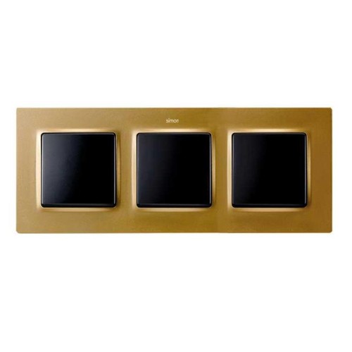 Рамка на 3 поста  матовое золото Simon 82 Concept 8200637-095
