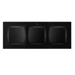 Рамка на 3 поста черный матовый  Simon 82 Concept 8200637-098