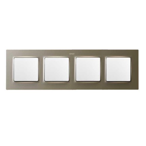 Рамка на 4 поста  матовый шампань Simon 82 Concept 8200647-094