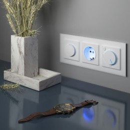 W1142101 Диммер с подсветкой (белый) Antik Werkel a051137