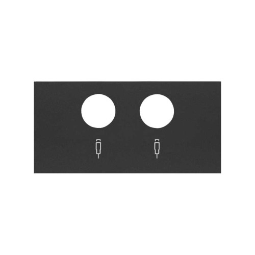 Накладка розетки CATV черный матовый Simon 100, 10000052-238